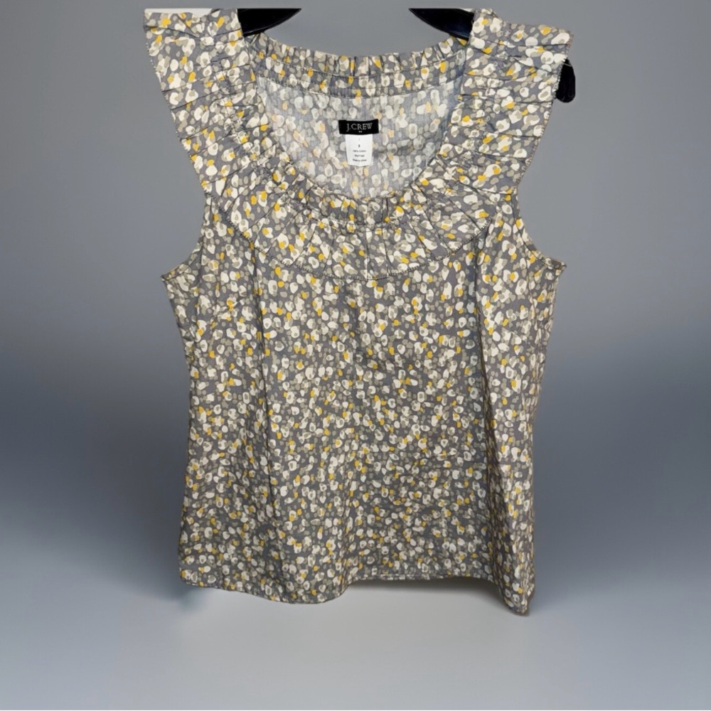 J. Crew 100% Cotton Ruffled neck top